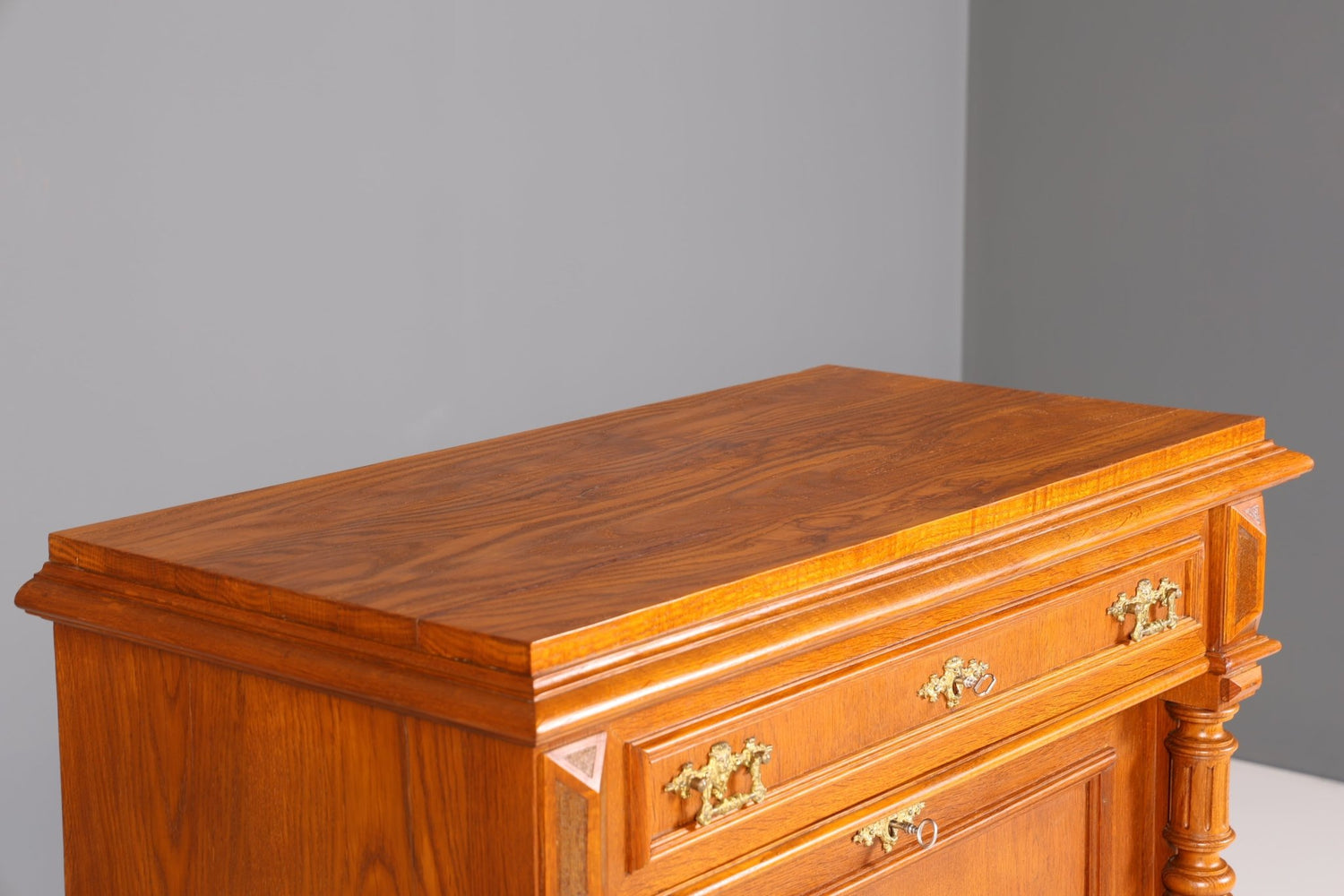 Stilvoller Gründerzeit Sekretär Vertiko Highboard Louis Philippe Kommode um 1880