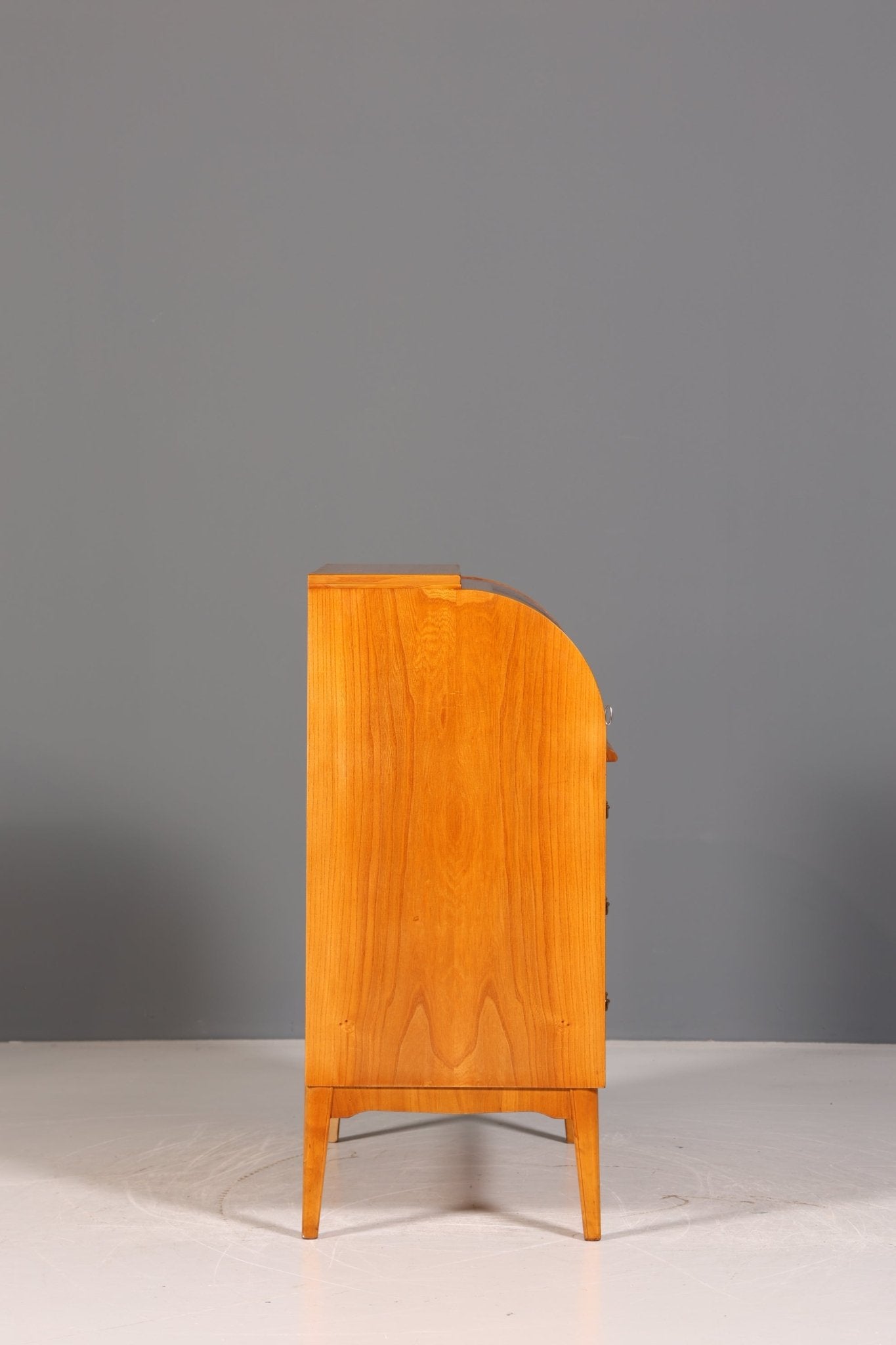 Stilvoller Mid Century Rollladen Sekretär echt Holz Vintage Büro Schrank Retro Schreibkommode 60s