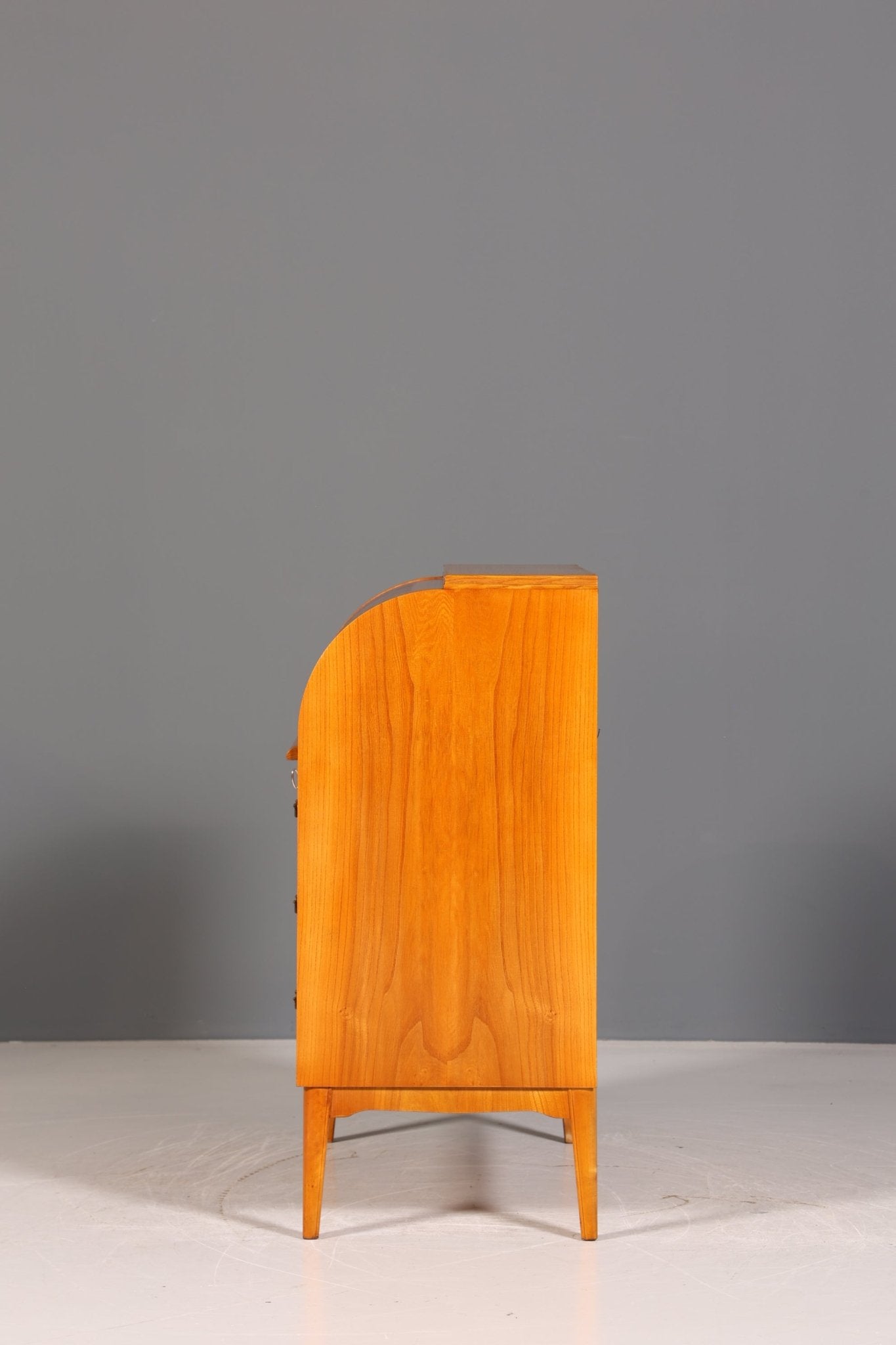 Stilvoller Mid Century Rollladen Sekretär echt Holz Vintage Büro Schrank Retro Schreibkommode 60s