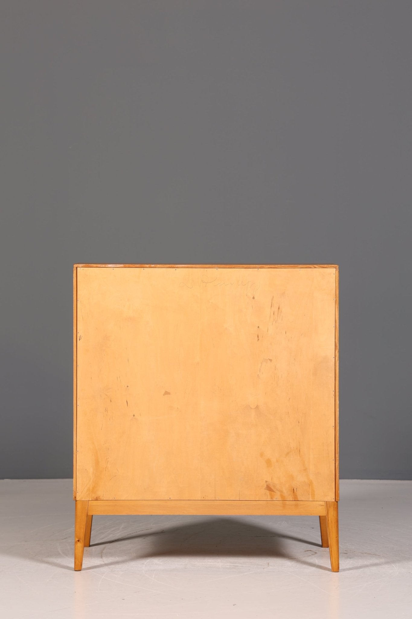 Stilvoller Mid Century Rollladen Sekretär echt Holz Vintage Büro Schrank Retro Schreibkommode 60s