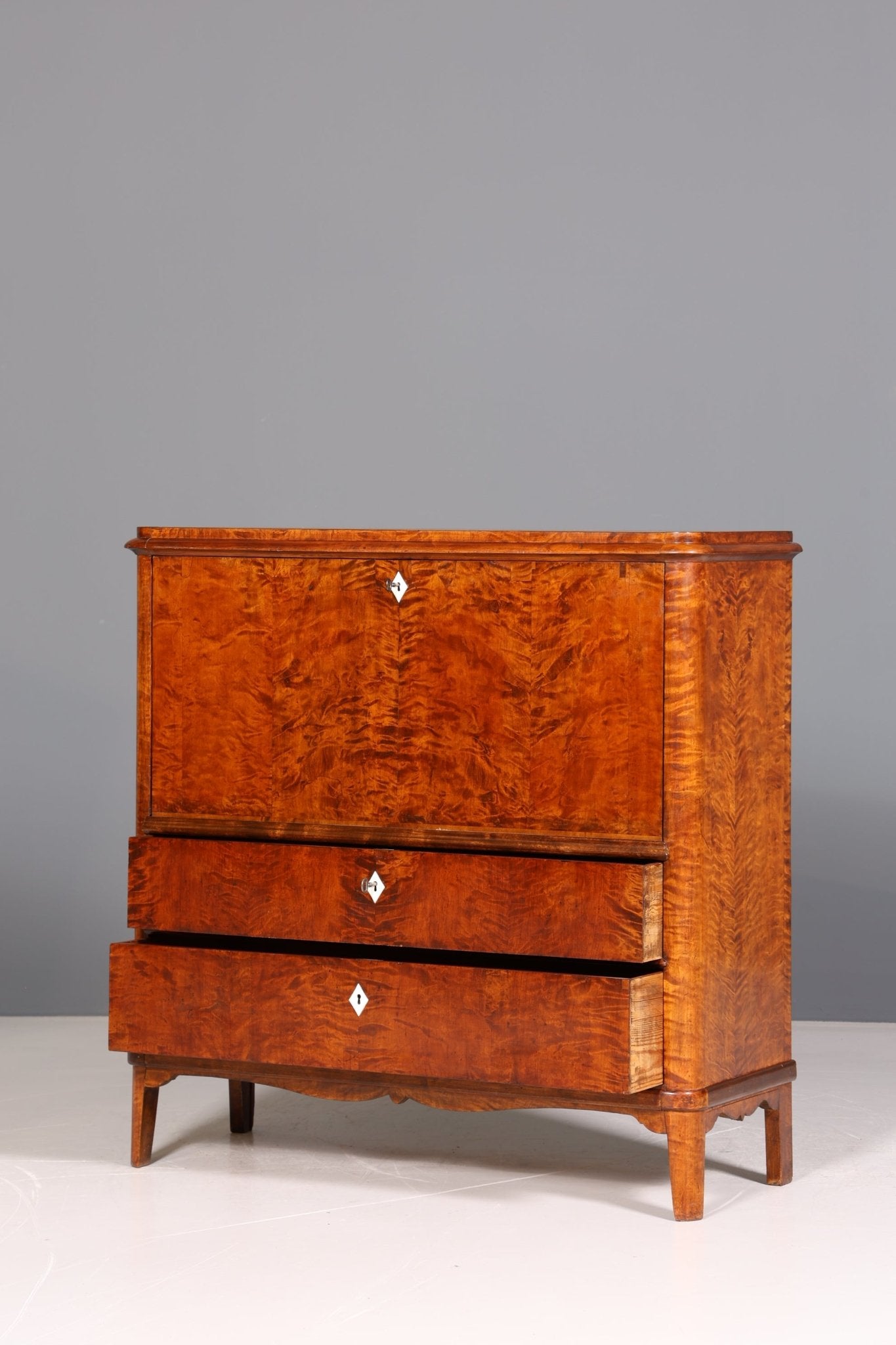 Wunderschöner Original Biedermeier Sekretär um 1860 Kommode Antik Bürokommode