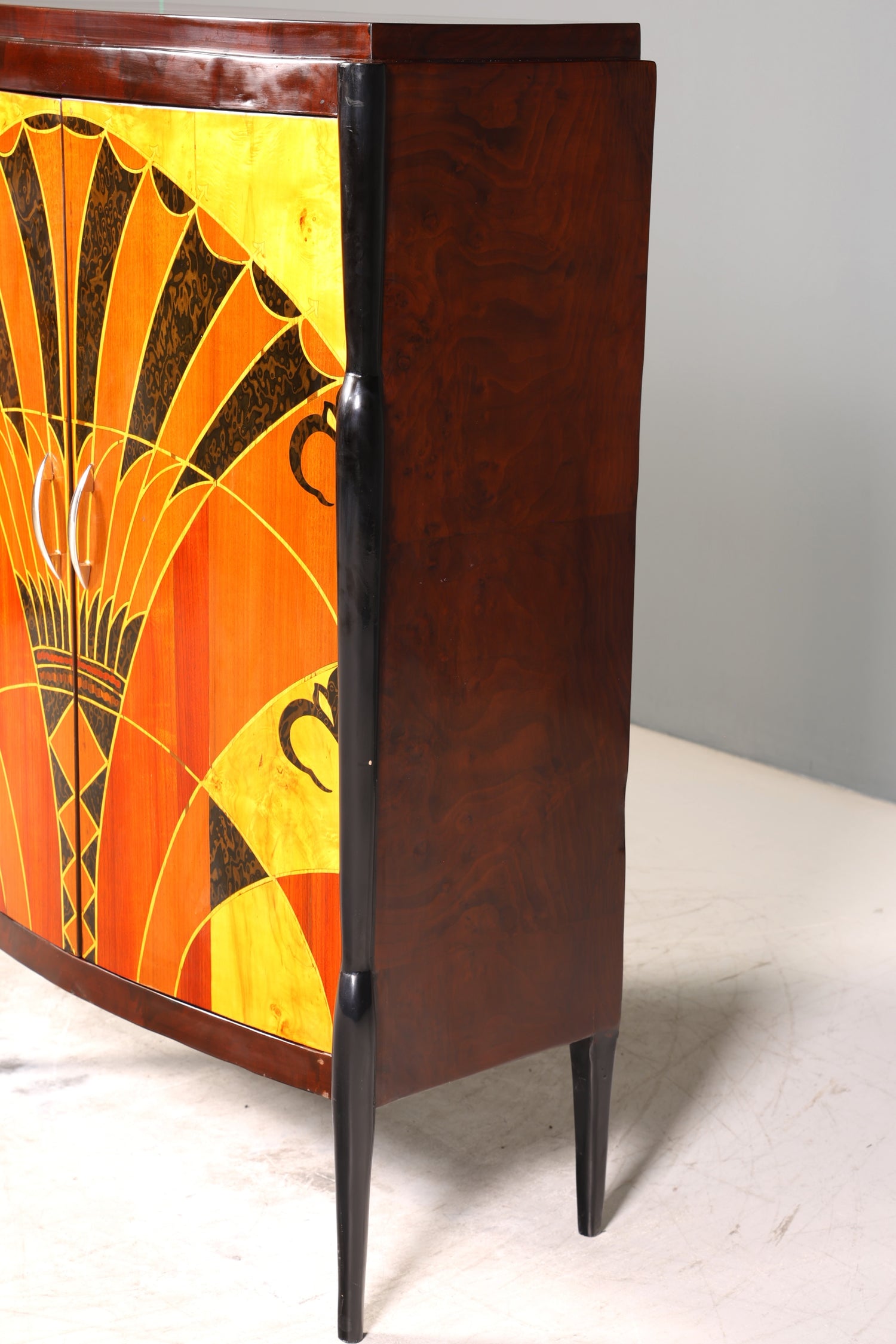 Beautiful Art Deco style highboard cabinet chest of drawers Vertiko Sun Cabinet