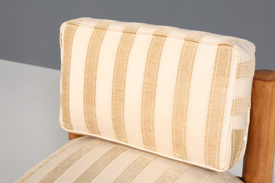 Seltener Design Loungesessel Mid Century Nussbaum Sessel