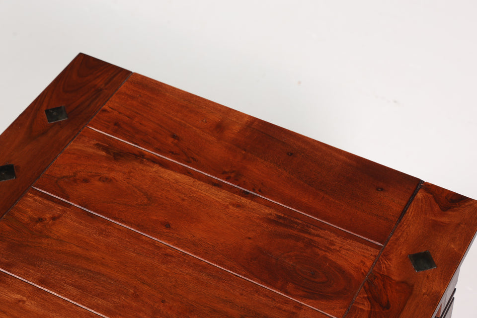 Wunderschöner massiv Sheesham Couchtisch Kolonial Stil Holz Tisch