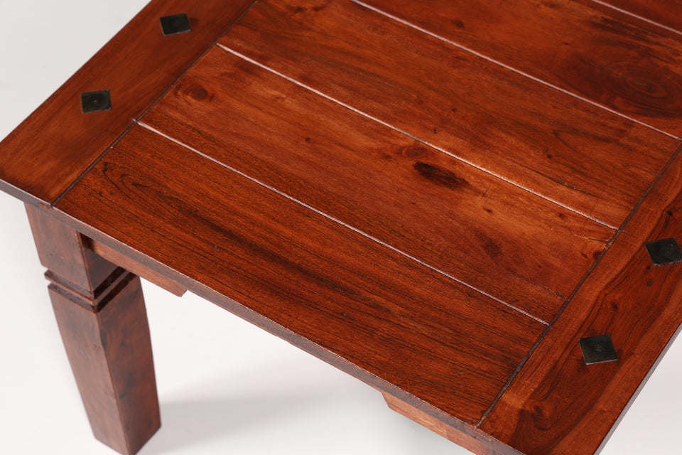 Wunderschöner massiv Sheesham Couchtisch Kolonial Stil Holz Tisch