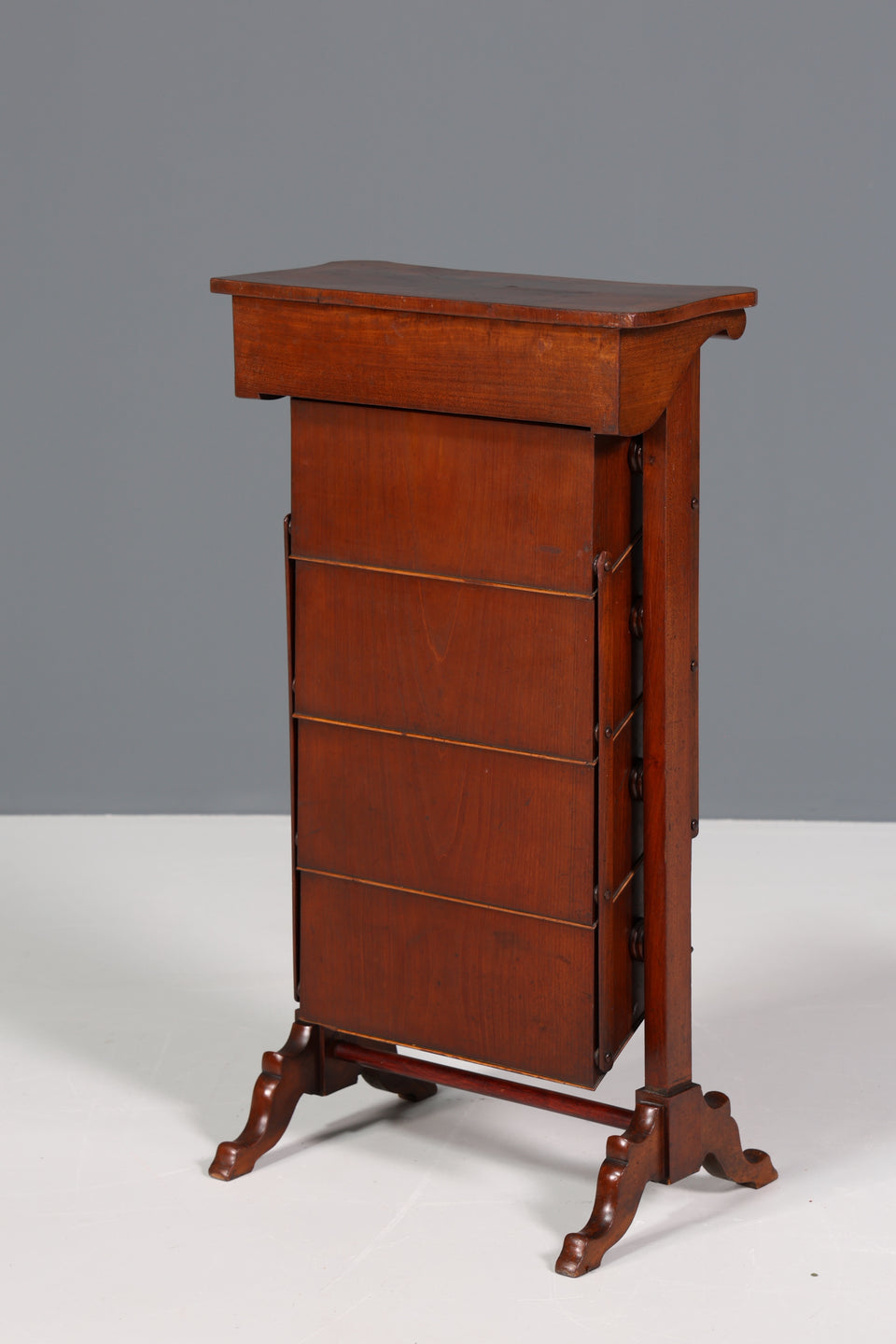 Ungewöhnlicher Biedermeier Nähschrank Antik Mahagoni Nähkästchen