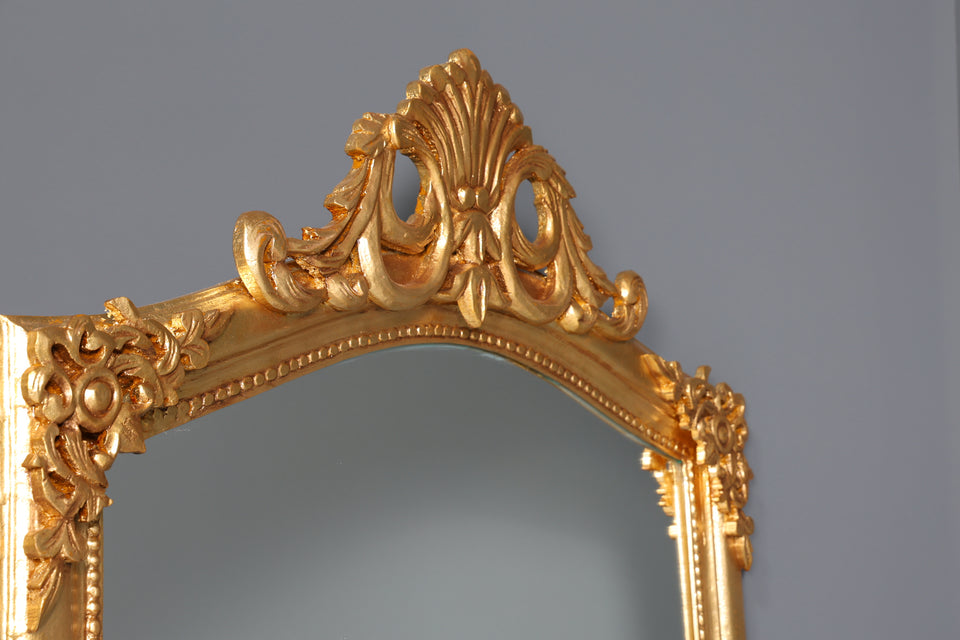 Stilvoller Prunk Barock Stil Wandspiegel Standspiegel Antik Stil Flurspiegel 213x115cm