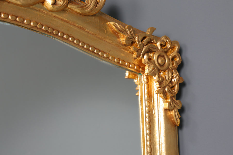 Stilvoller Prunk Barock Stil Wandspiegel Standspiegel Antik Stil Flurspiegel 213x115cm