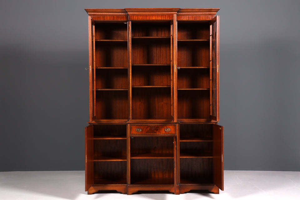 Original Heldense Englische Vitrine Bibliothek Bücherschrank