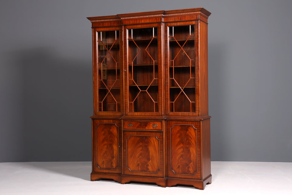 Original Heldense Englische Vitrine Bibliothek Bücherschrank