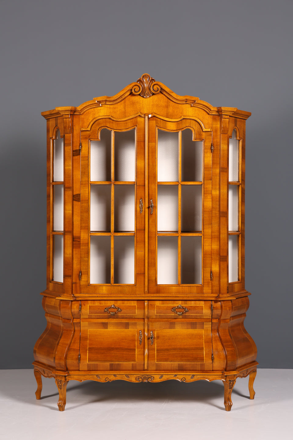 Original Selva Vitrine Holländer Barock Stil Regal Geschrirrschrank