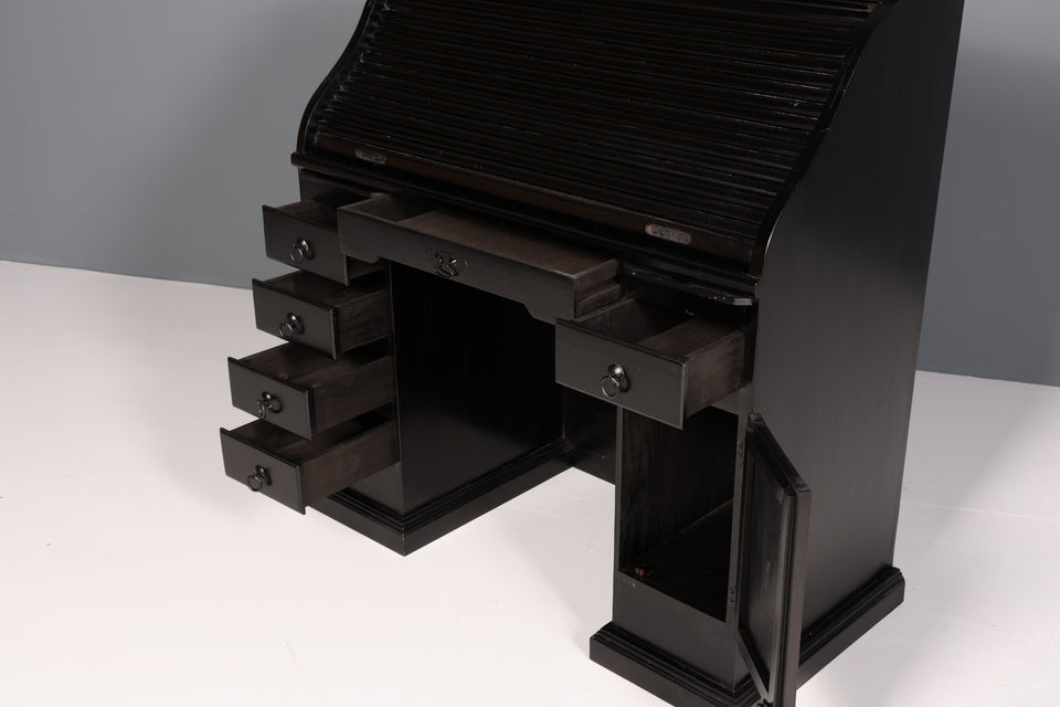 Wunderschöner Bauhaus Stil Rollladen Sekretär massiv Schrank Art Deco Stil Desk