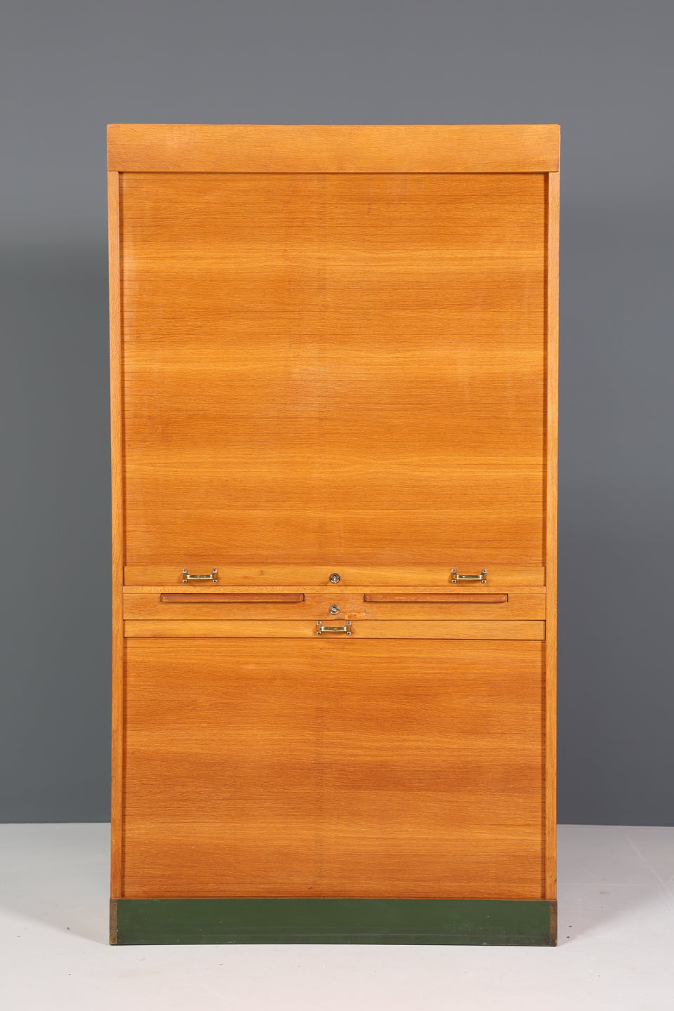Mid Century Rollladenschrank Bauhaus Apothekerschrank Art Deco Büro Aktenschrank