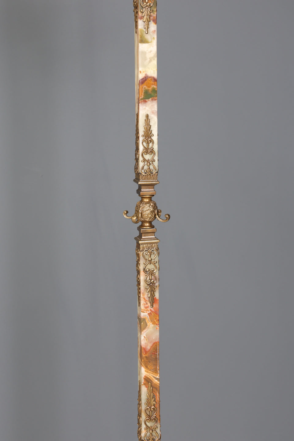 Edler Jugendstil Onyx Messing Garderobenständer Antik Kleiderhaken