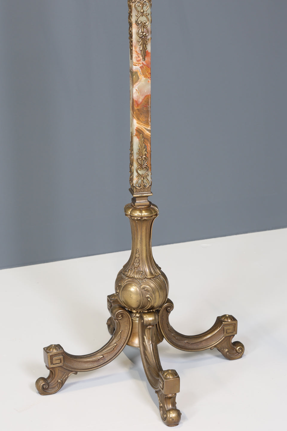 Edler Jugendstil Onyx Messing Garderobenständer Antik Kleiderhaken