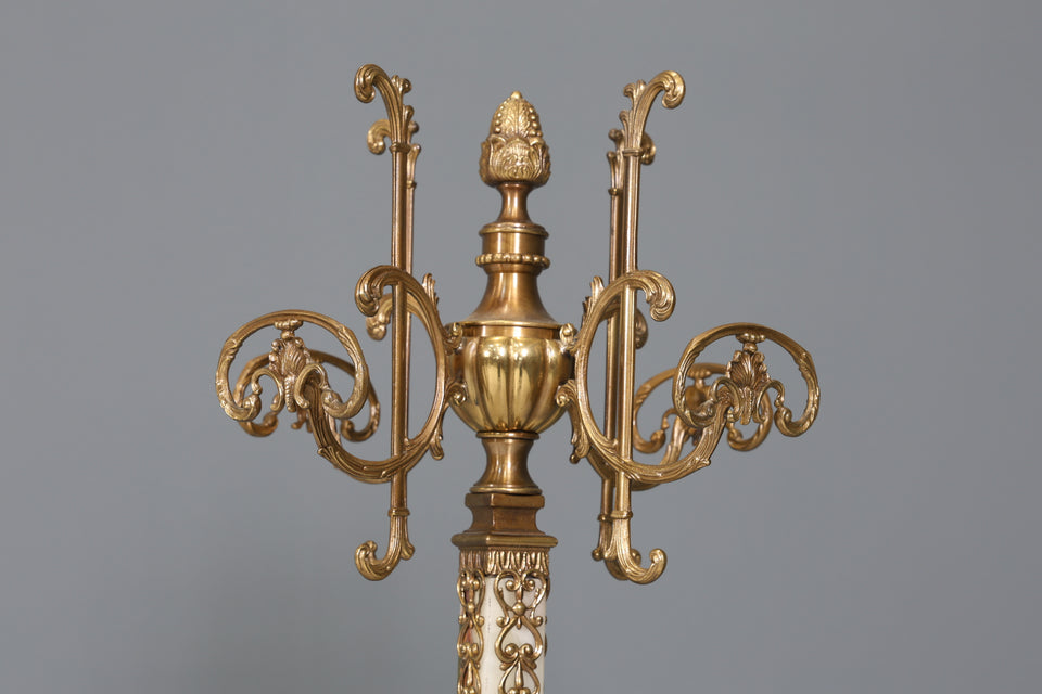 Edler Jugendstil Onyx Messing Garderobenständer Antik Kleiderhaken