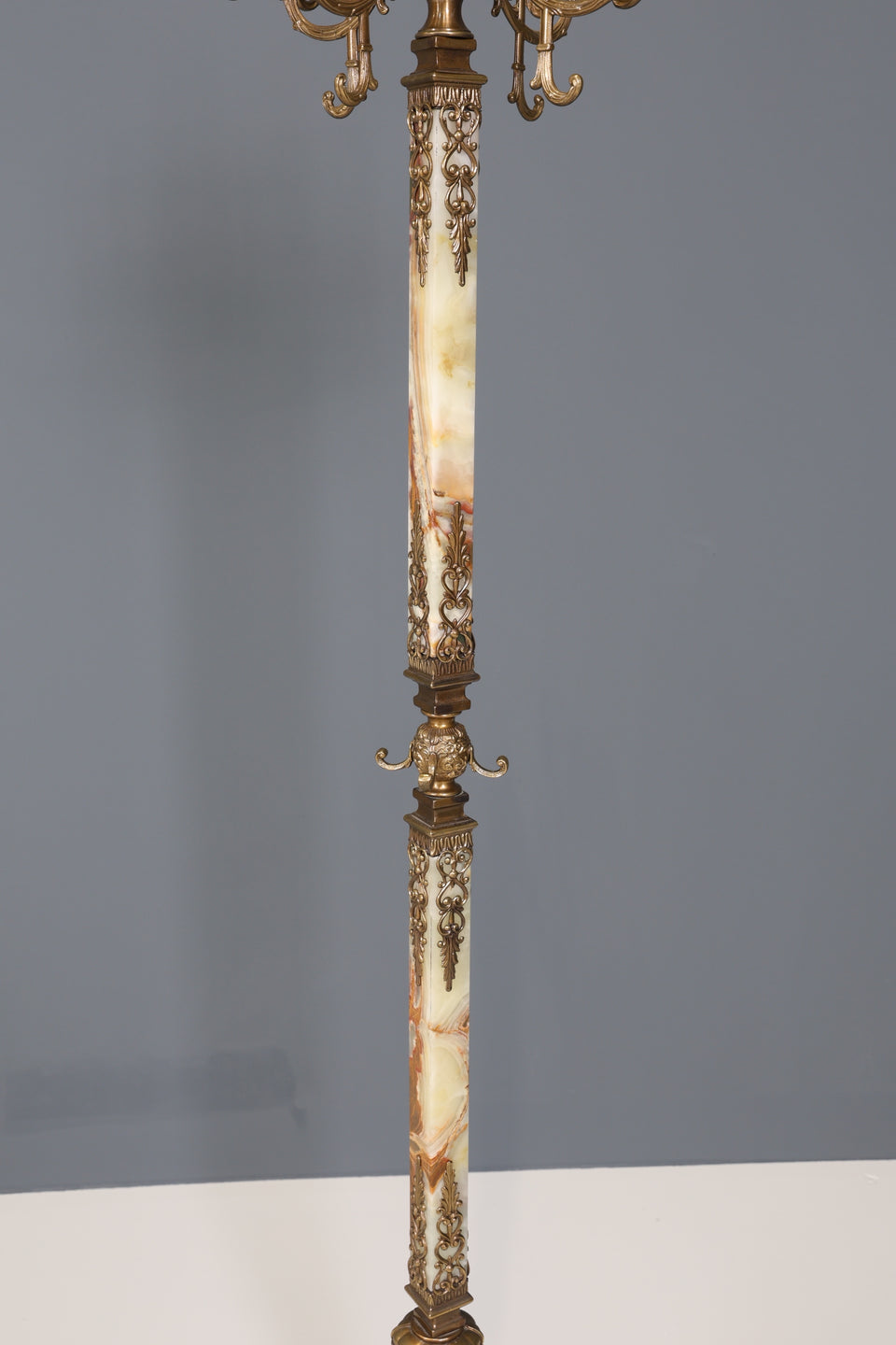 Edler Jugendstil Onyx Messing Garderobenständer Antik Kleiderhaken