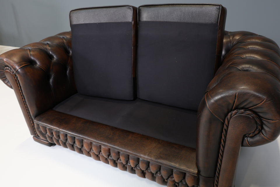 Edles Original Chesterfield Sofa Englische 2er Couch UK braun