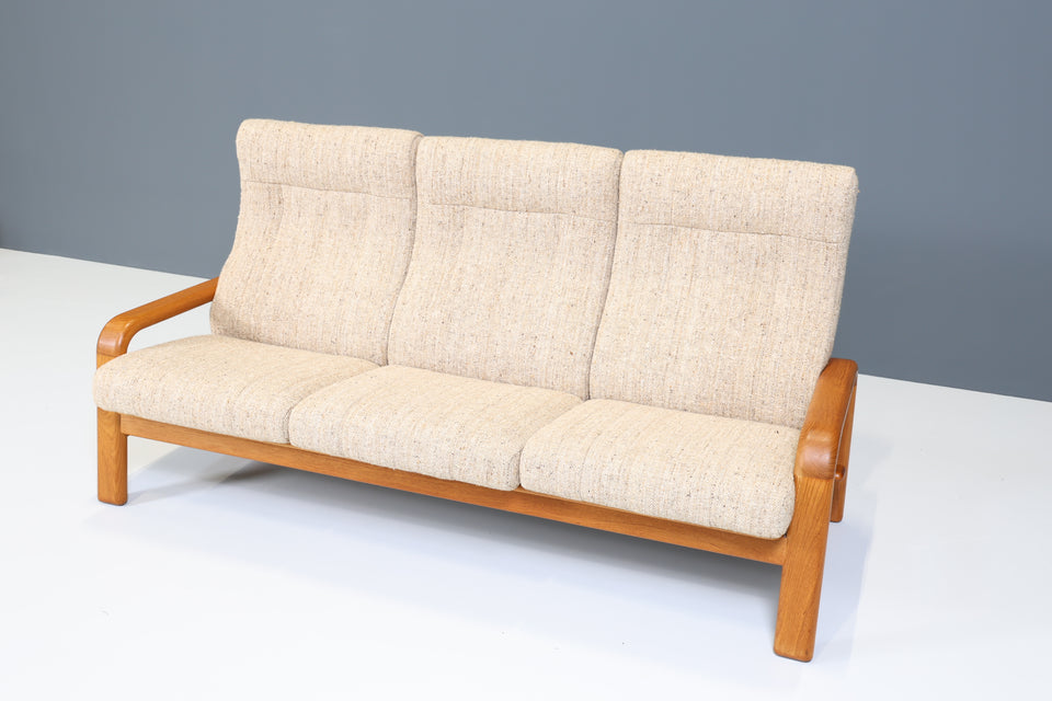 Original HS Design 3- Sitzer Sofa Danish Teak Holz Mid Century Couch