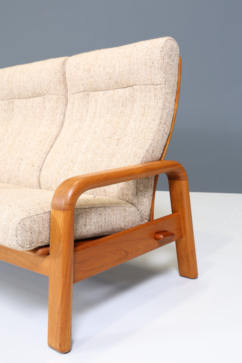 Original HS Design 3- Sitzer Sofa Danish Teak Holz Mid Century Couch