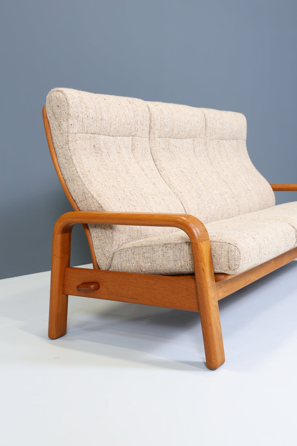 Original HS Design 3- Sitzer Sofa Danish Teak Holz Mid Century Couch