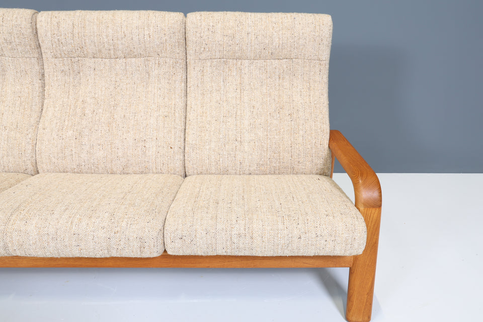 Original HS Design 3- Sitzer Sofa Danish Teak Holz Mid Century Couch