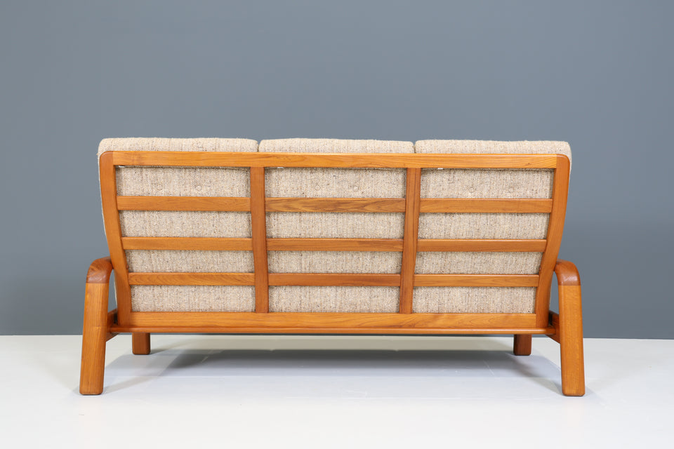 Original HS Design 3- Sitzer Sofa Danish Teak Holz Mid Century Couch