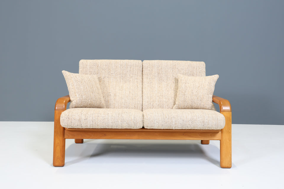 Original HS Design 2- Sitzer Sofa Danish Teak Holz Mid Century Couch