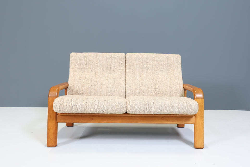 Original HS Design 2- Sitzer Sofa Danish Teak Holz Mid Century Couch