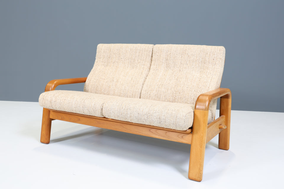Original HS Design 2- Sitzer Sofa Danish Teak Holz Mid Century Couch