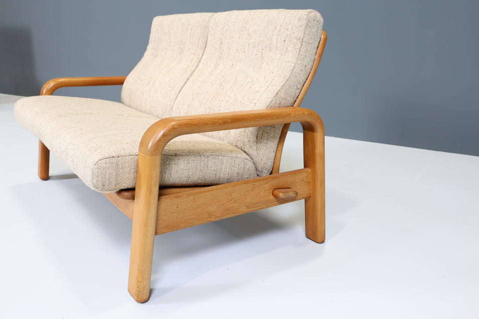 Original HS Design 2- Sitzer Sofa Danish Teak Holz Mid Century Couch