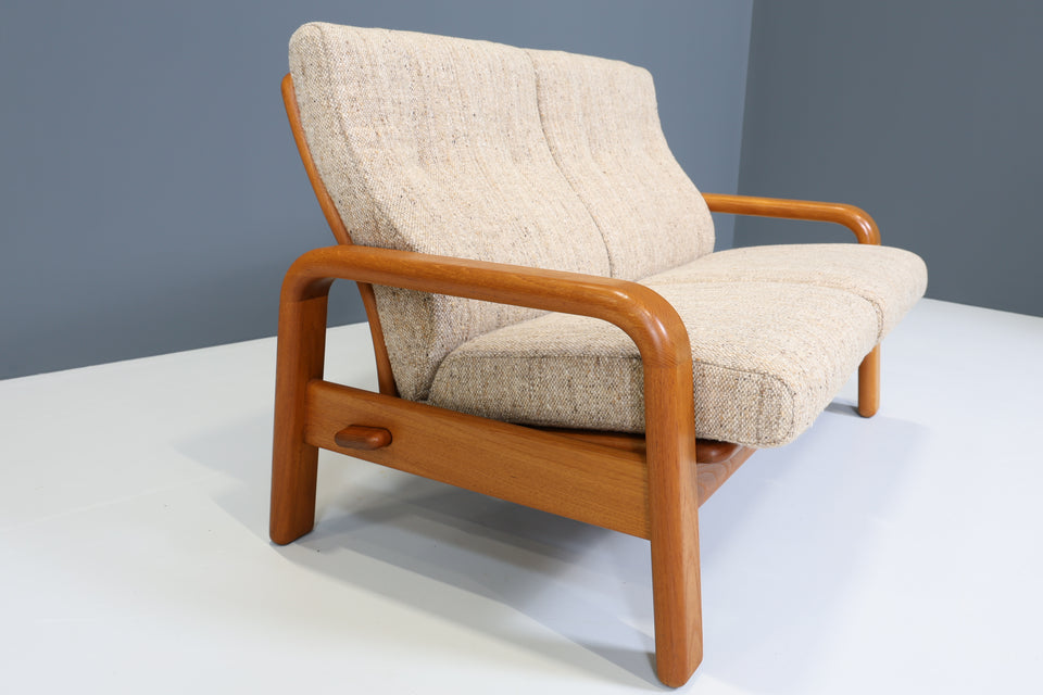 Original HS Design 2- Sitzer Sofa Danish Teak Holz Mid Century Couch
