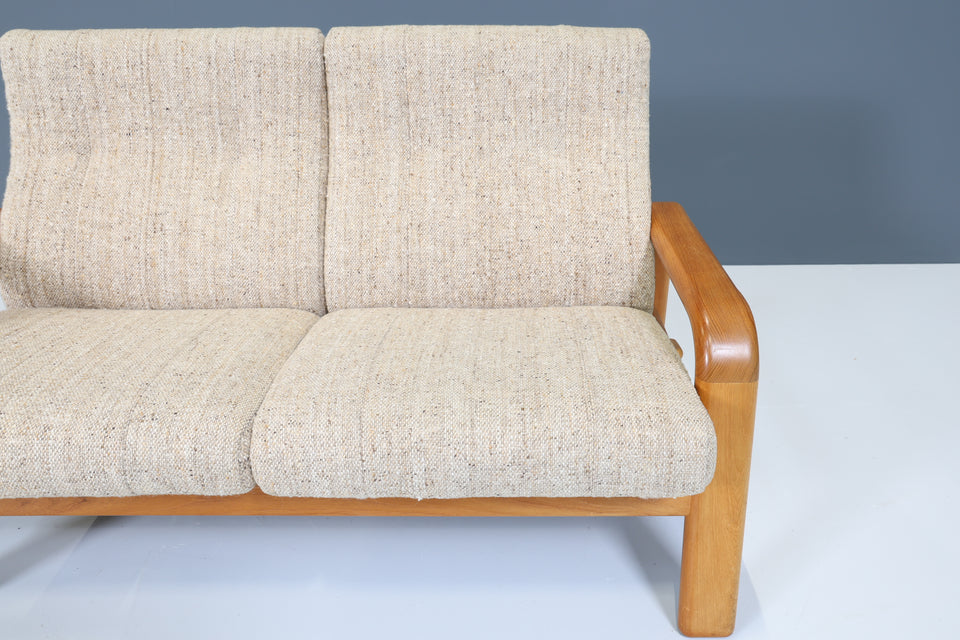 Original HS Design 2- Sitzer Sofa Danish Teak Holz Mid Century Couch