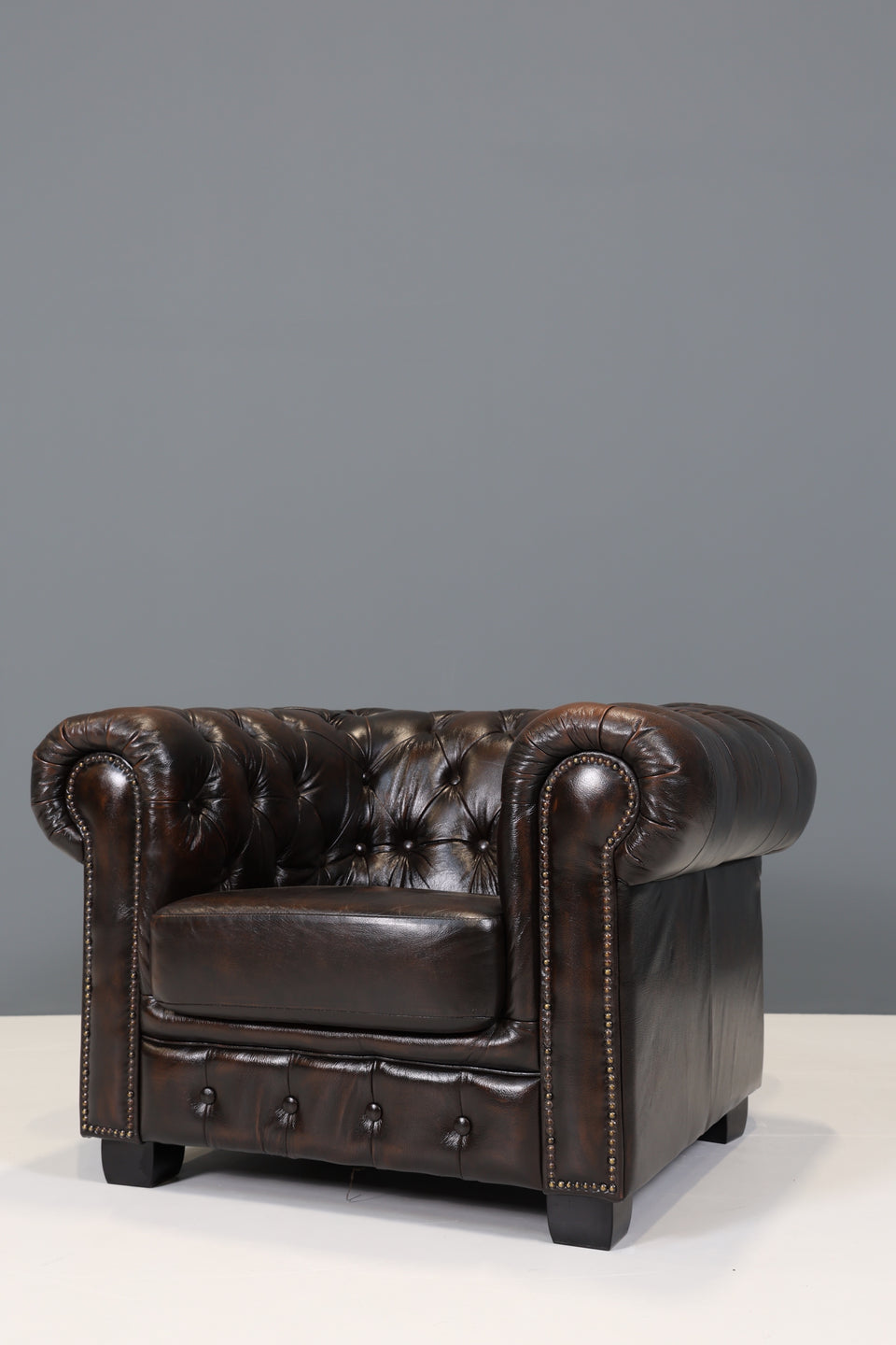 Original Chesterfield Leder Sessel Englisch Herrensessel 1 von 2