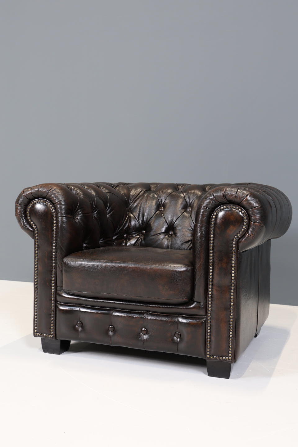 Original Chesterfield Leder Sessel Englisch Herrensessel 2 von 2