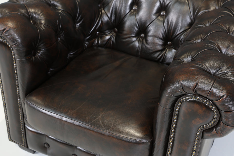 Original Chesterfield Leder Sessel Englisch Herrensessel 2 von 2