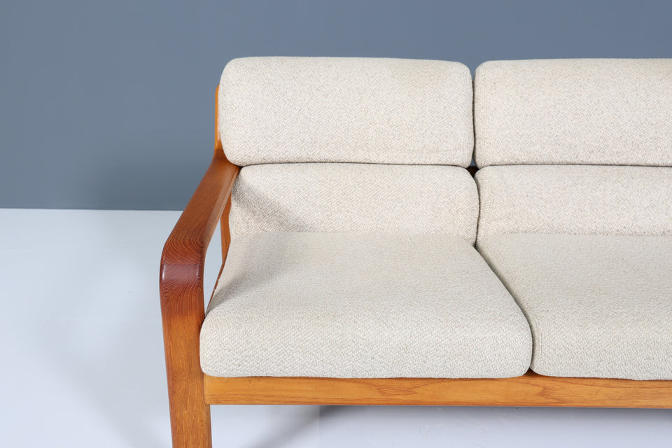 Original Danish 2er Couch Teak Holz Mid Century 2-Sitzer Sofa 2 von 2