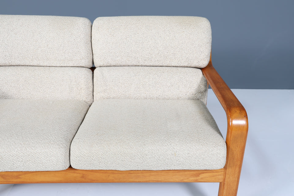 Original Danish 2er Couch Teak Holz Mid Century 2-Sitzer Sofa 2 von 2