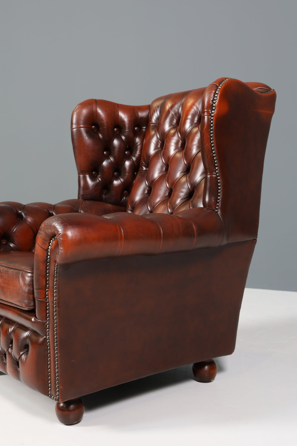 Stilvoller Original Chesterfield Leder Sessel Englisch Herrensessel UK 1 von 2
