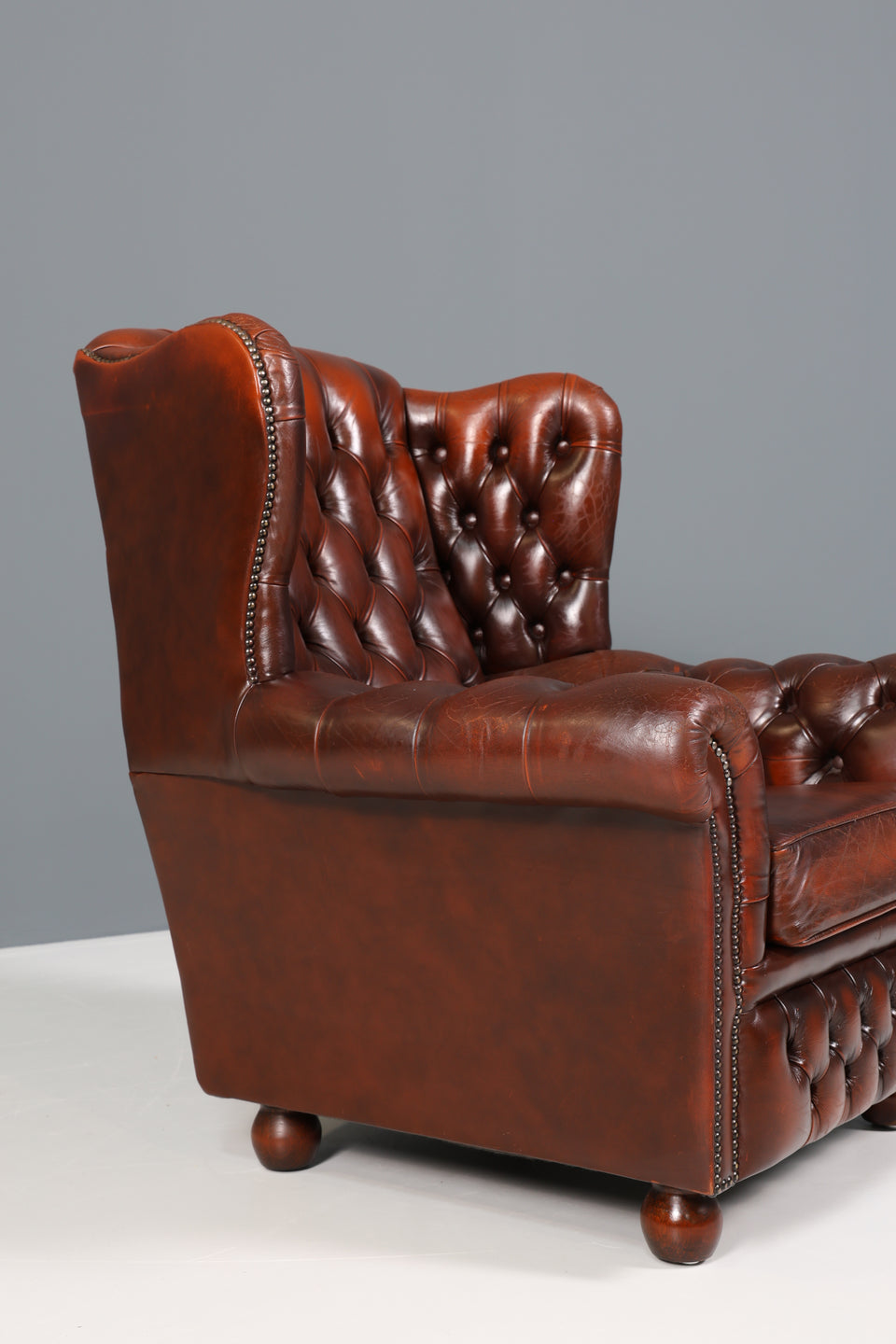 Stilvoller Original Chesterfield Leder Sessel Englisch Herrensessel UK 1 von 2