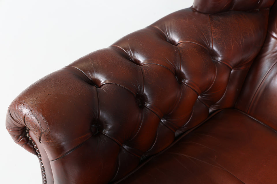 Stilvoller Original Chesterfield Leder Sessel Englisch Herrensessel UK 1 von 2