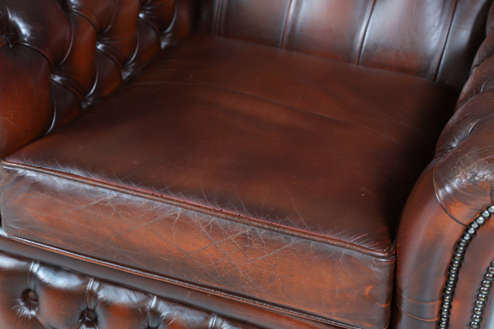 Stilvoller Original Chesterfield Leder Sessel Englisch Herrensessel UK 1 von 2