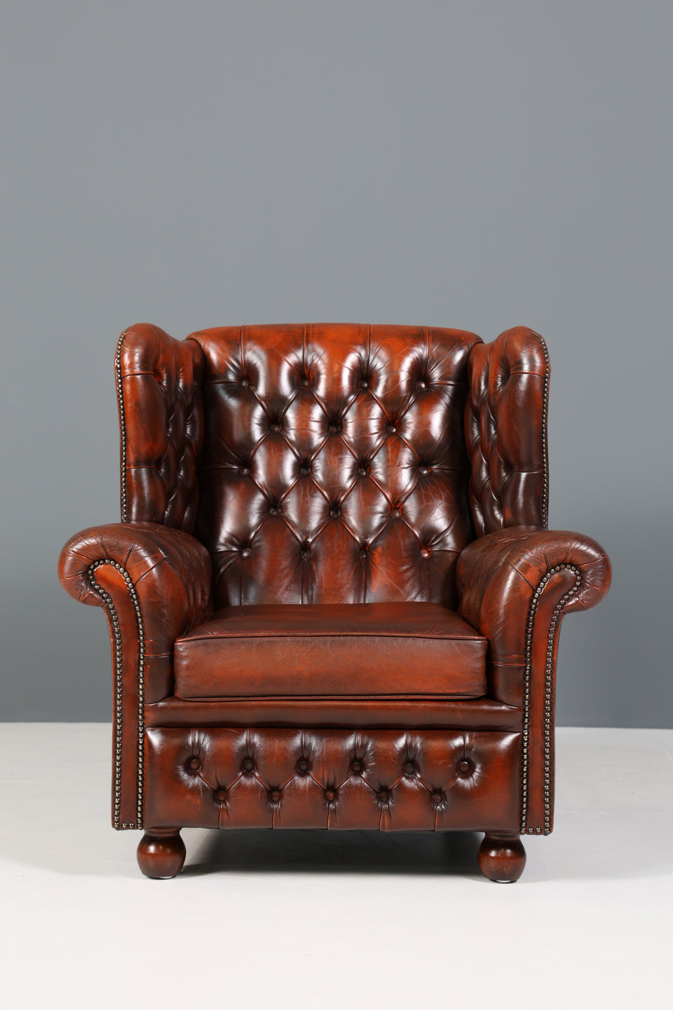 Stilvoller Original Chesterfield Leder Sessel Englisch Herrensessel UK 2 von 2