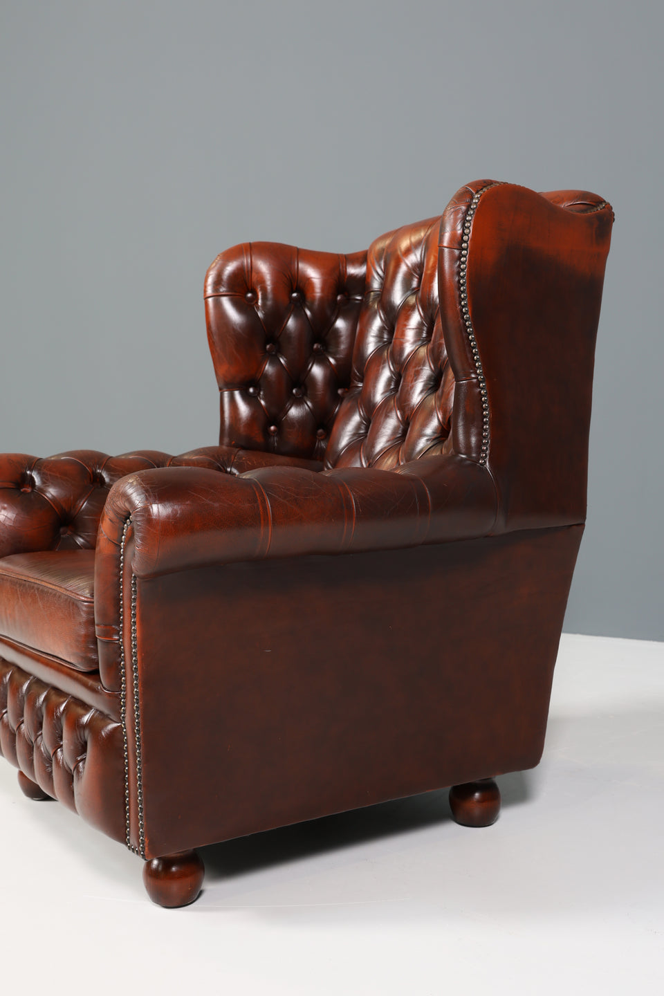 Stilvoller Original Chesterfield Leder Sessel Englisch Herrensessel UK 2 von 2