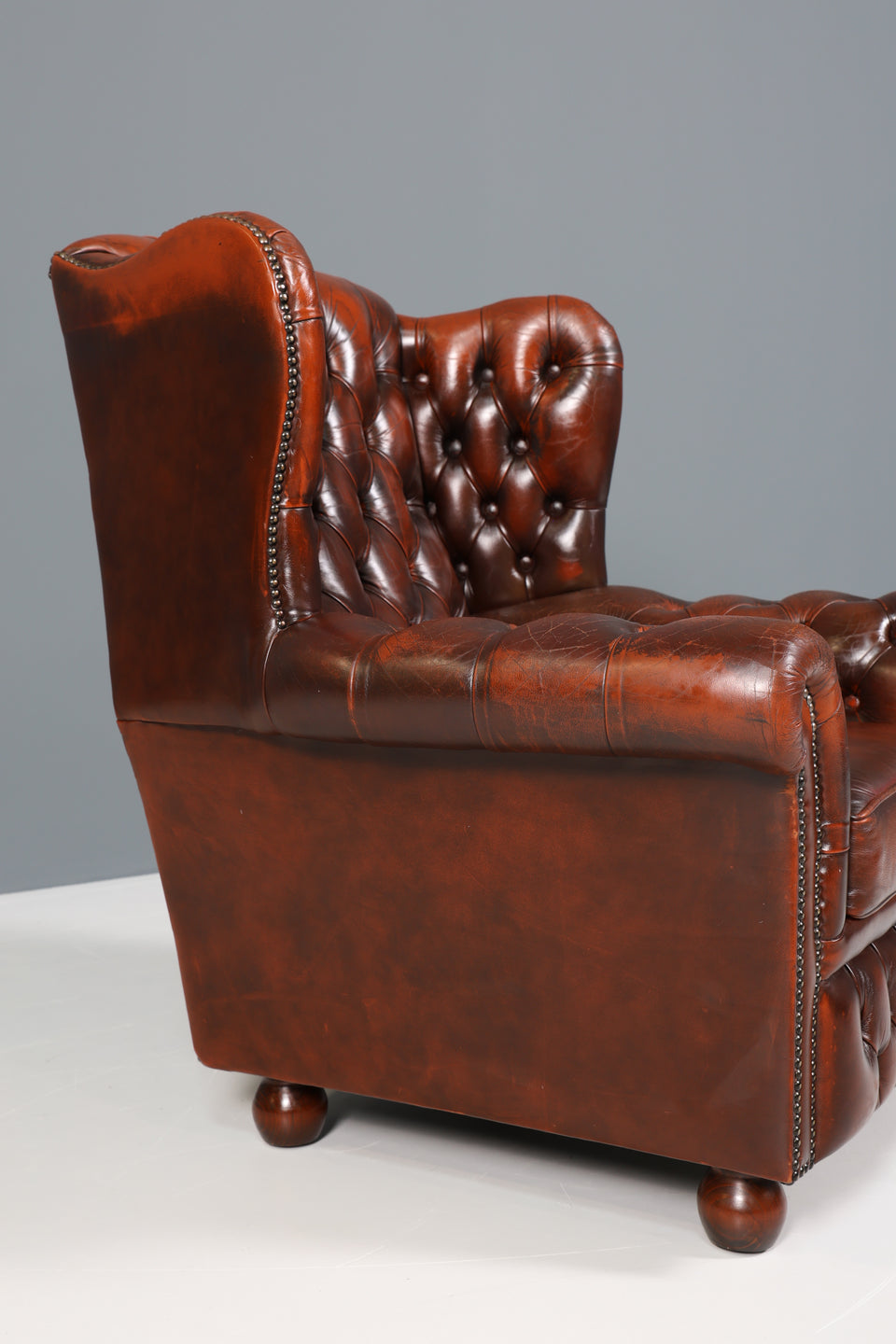 Stilvoller Original Chesterfield Leder Sessel Englisch Herrensessel UK 2 von 2