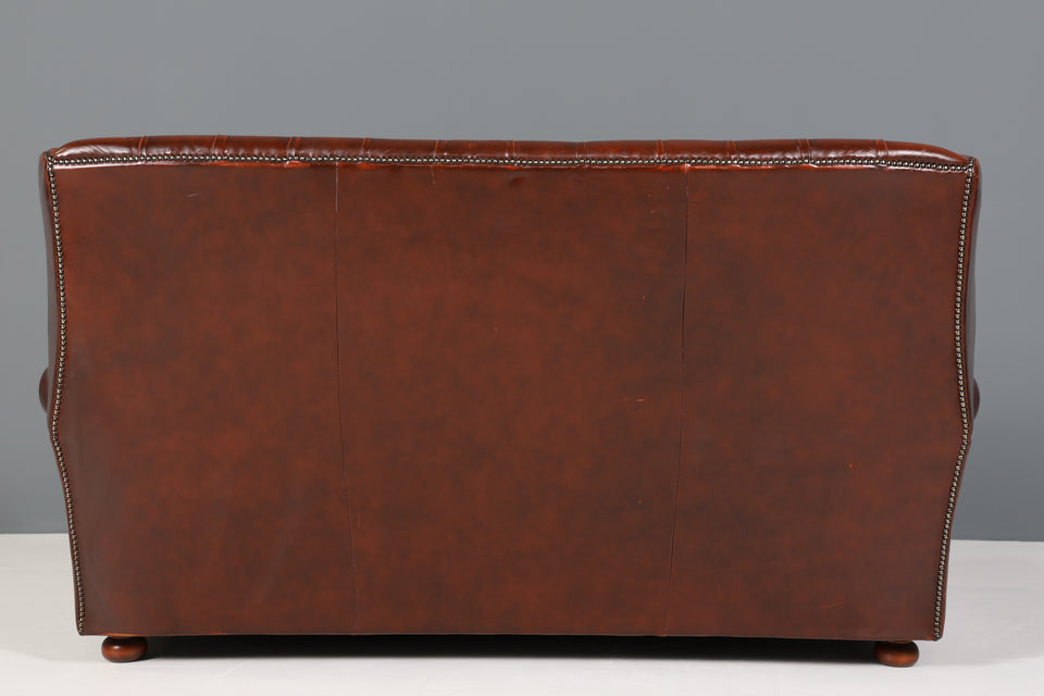 Stilvolle Original Chesterfield Sofa Englische 3er Couch UK braun