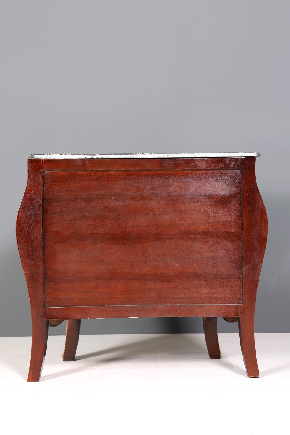 Königliche Bauchige Barock Kommode Messing Marmor Louis XV Antik Stil