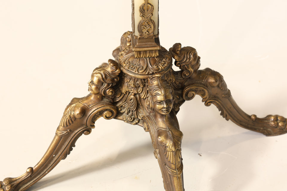 Edler Jugendstil Onyx Garderobenständer Antik Kleiderhaken Messing