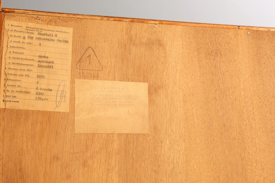 Schlichter Mid Century Sekretär Bücherregal Schrank Retro Holz Kommode