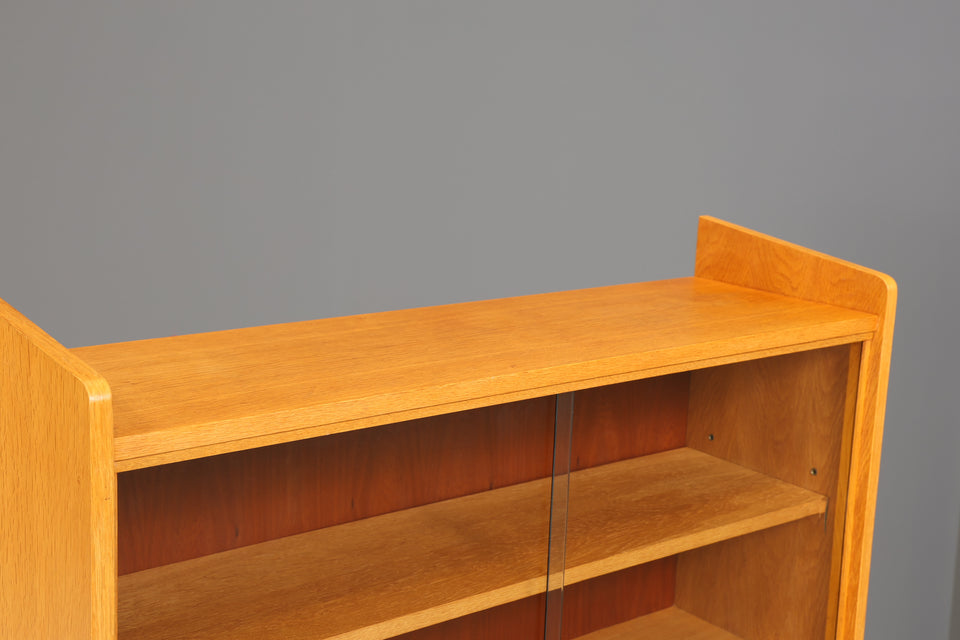 Schlichtes Mid Century Highboard Bücherregal Vintage Schrank Retro Holz Kommode